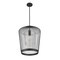 Z-Lite Lido 1 Light Pendant, Matte Black And Clear Seeded 342P19-MB - alternate 4